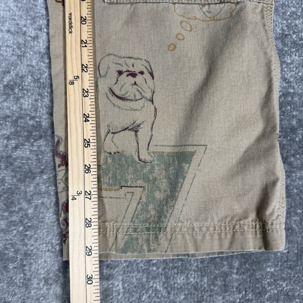 BDG Pants Men's Large Beige Double Knee Carpenter Bulldog Golf Skull Football - Picture 11 of 12